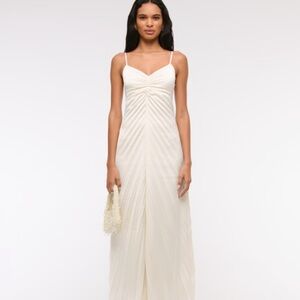 A&F Giselle Sunburst Pleated Maxi Dress